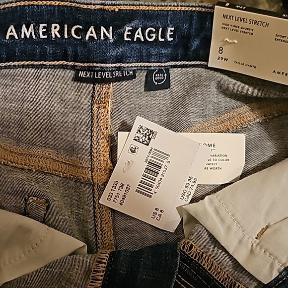 American Eagle size 8 high v-rise shortie next level stretch - Picture 5 of 5